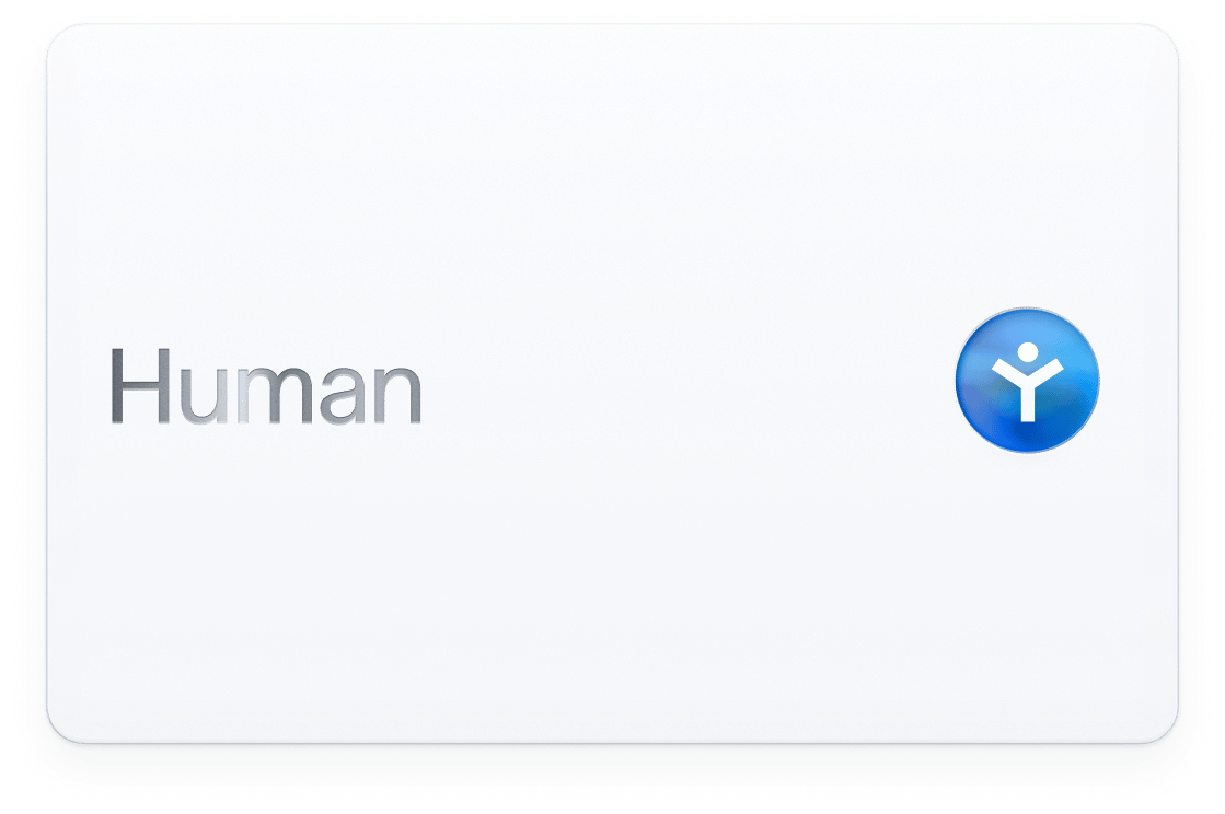 Proof of Human credential card