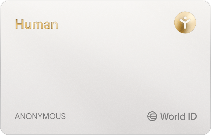 Proof of Human credential card