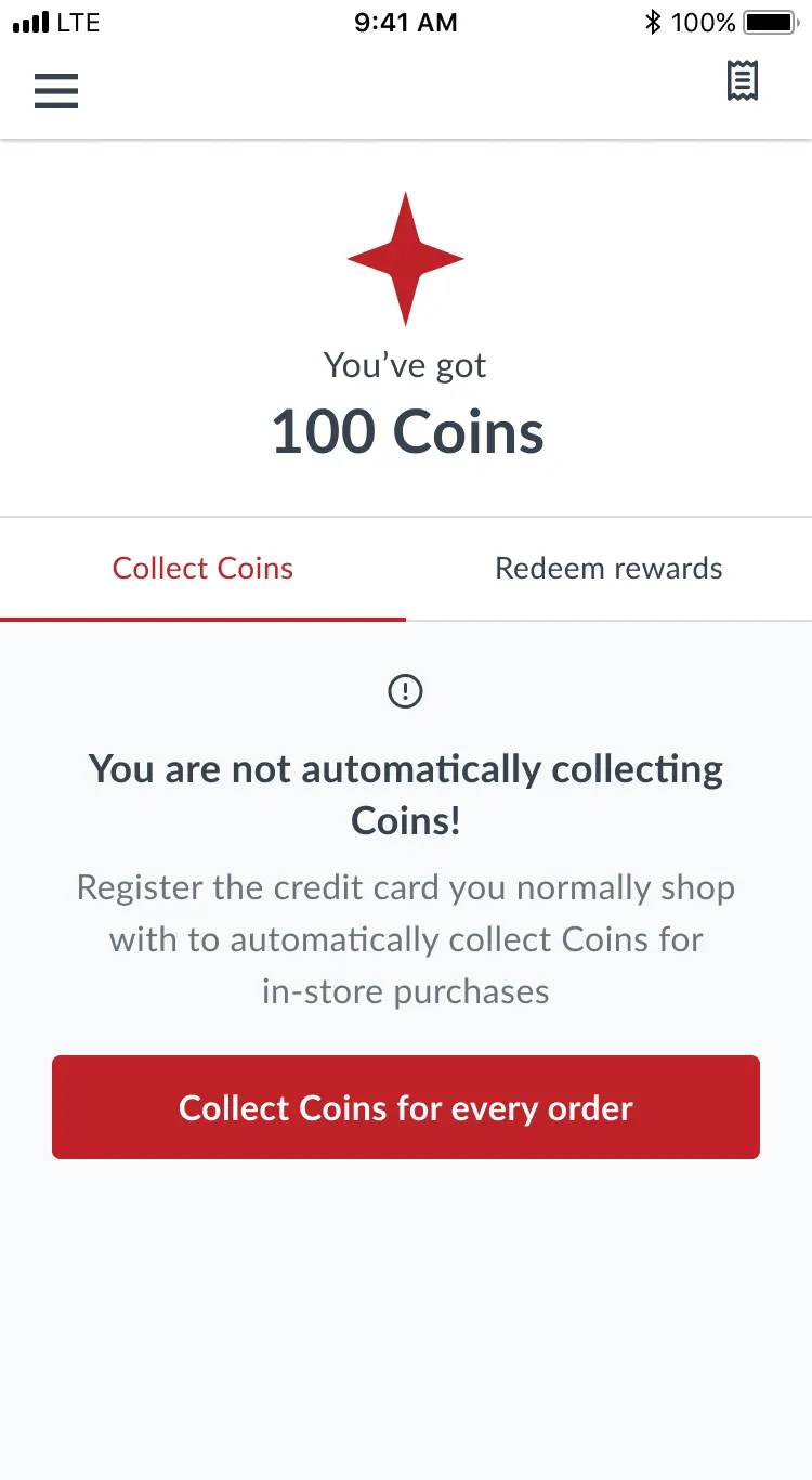 Card Linked zero state