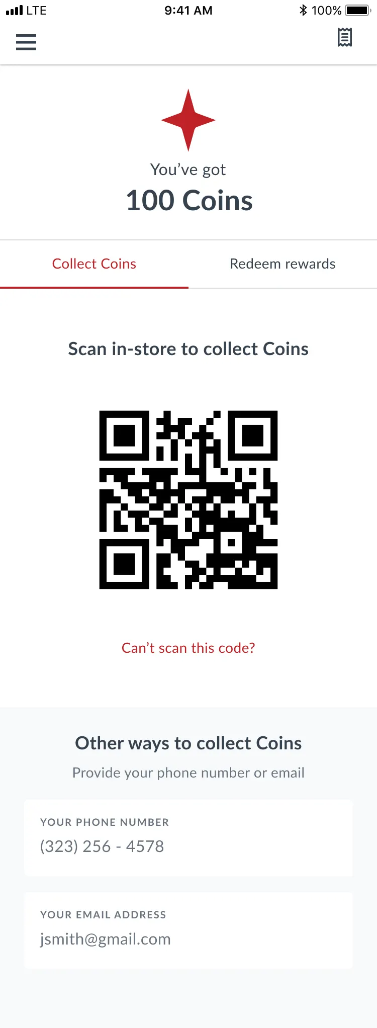 Check-in with QR