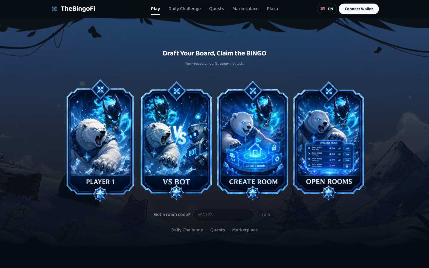 TheBingoFi landing page