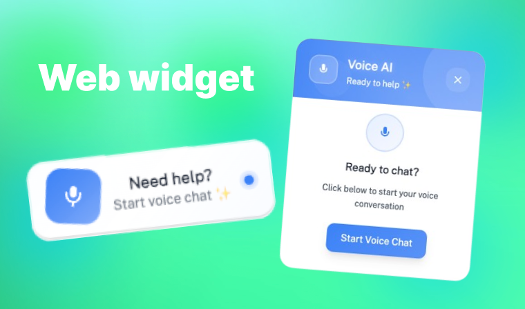 Voice AI Web Widget Web widget customization interface