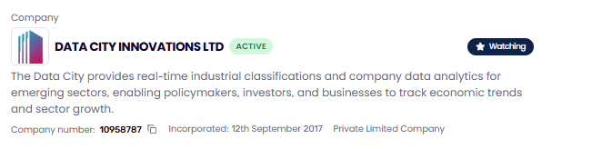 Watching a company on it's profile page