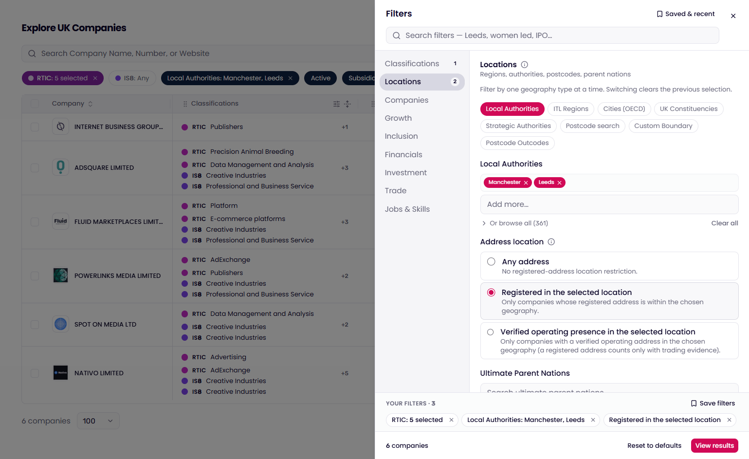 Using filters to build a list in Explore