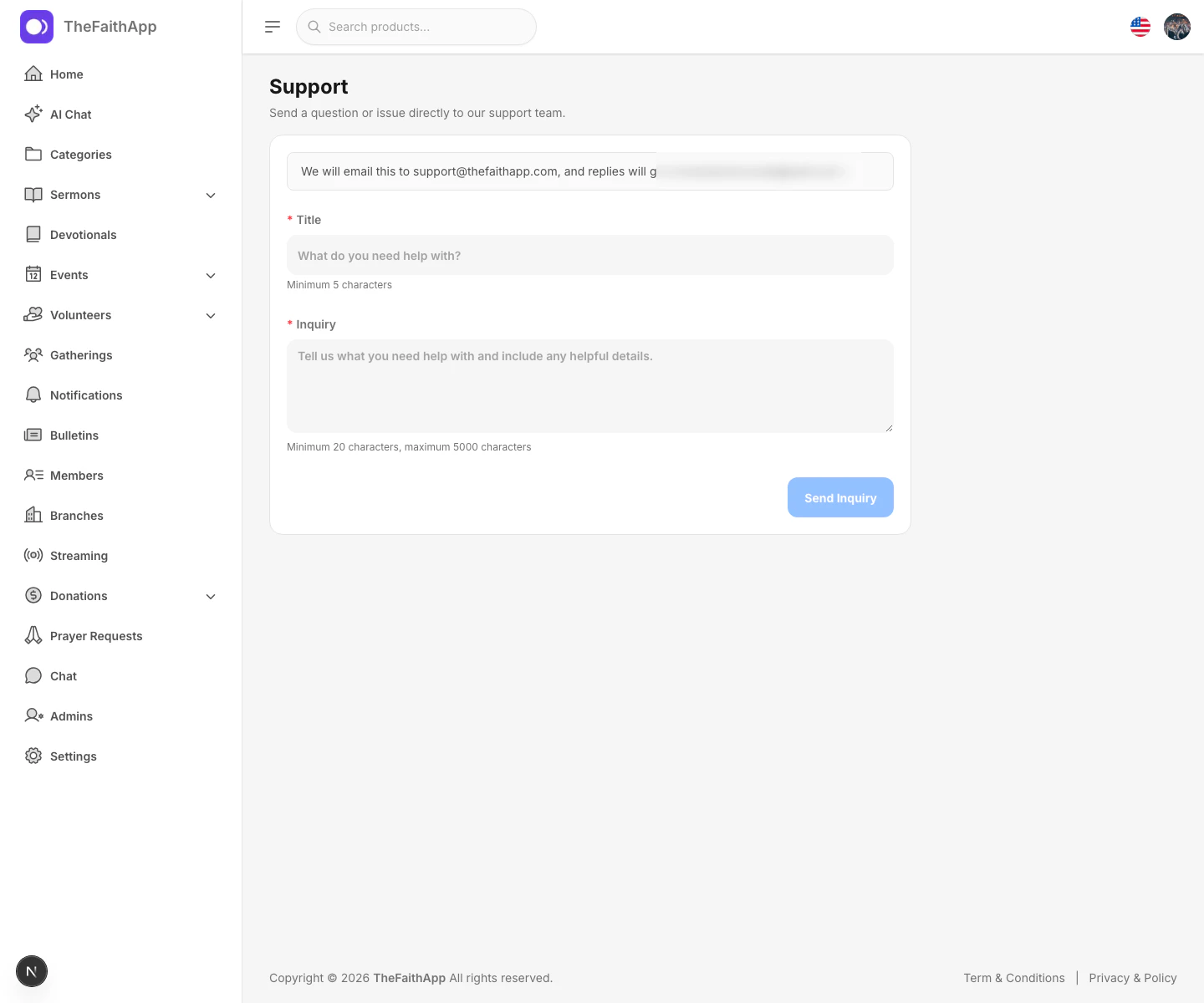 Support screen
