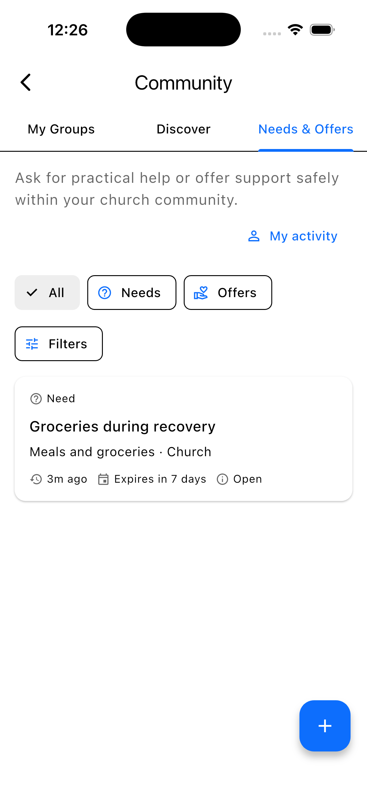 Needs & Offers member board