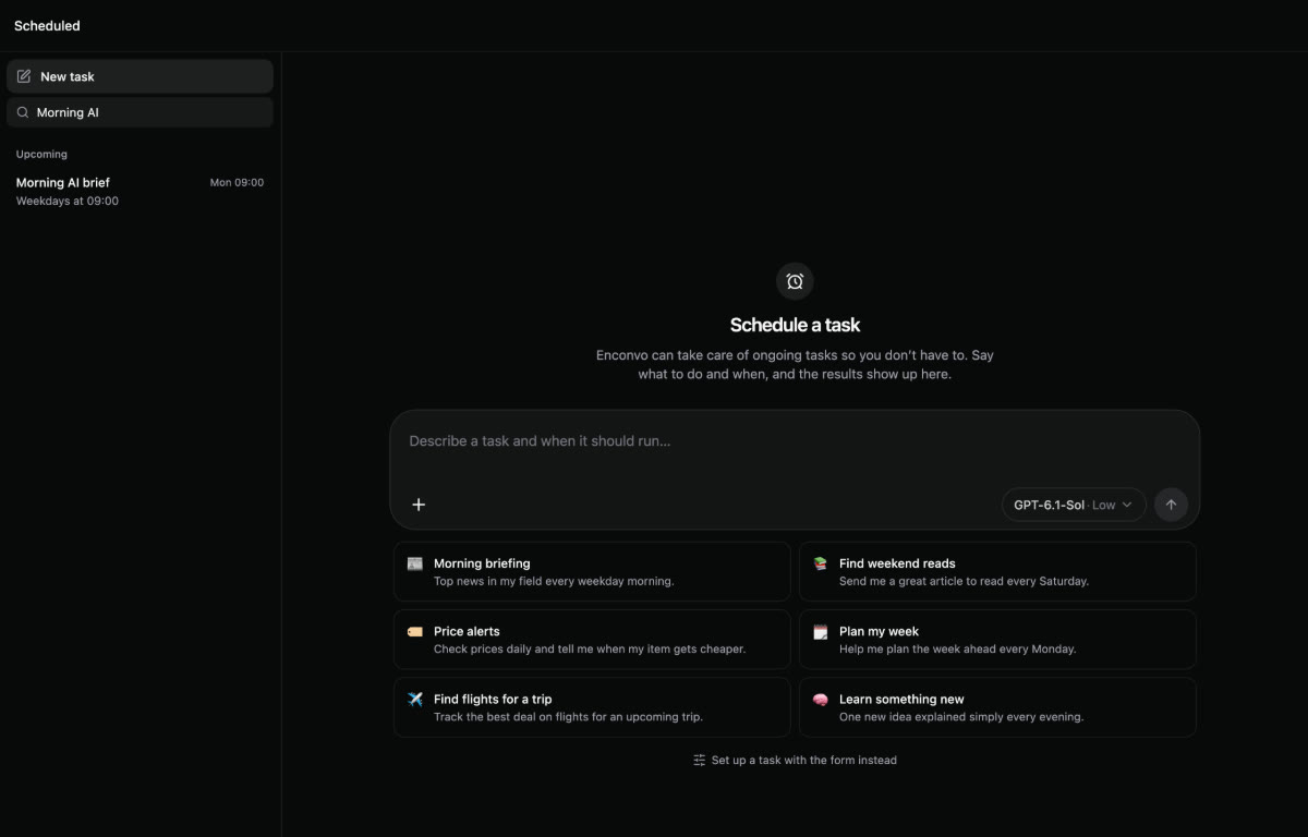 Schedule a task