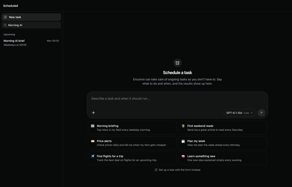 Schedule a task