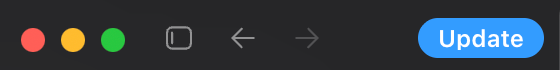 Update button in the titlebar