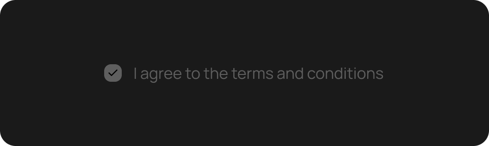 Disabled checkbox