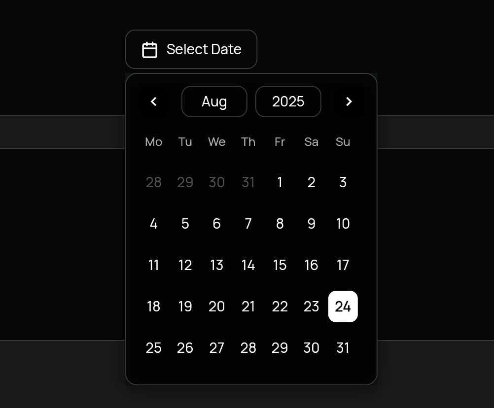 HuxDatePicker Component