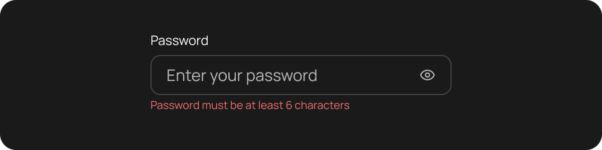 Input with error