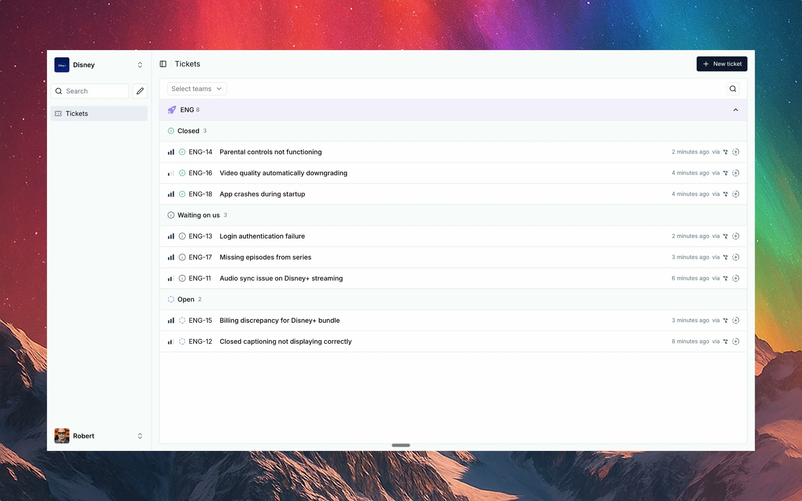 Thena customer portal