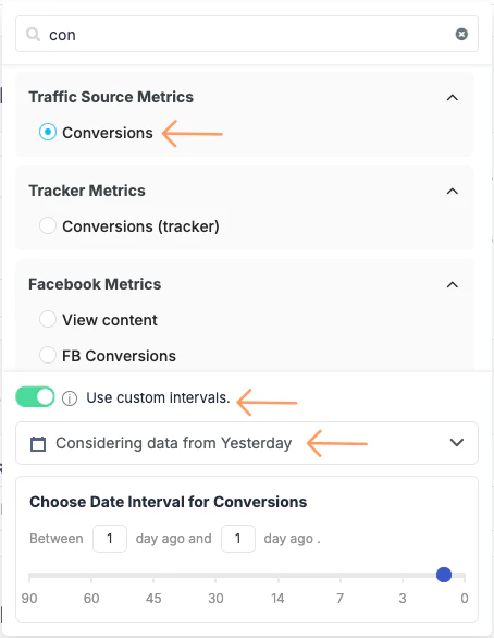 Custom Intervals