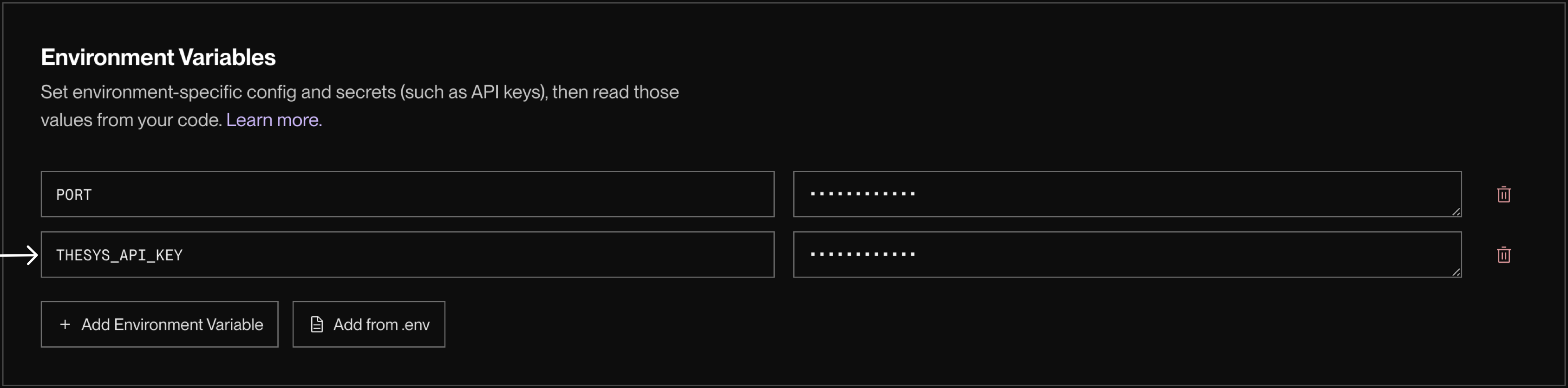 Configure the service