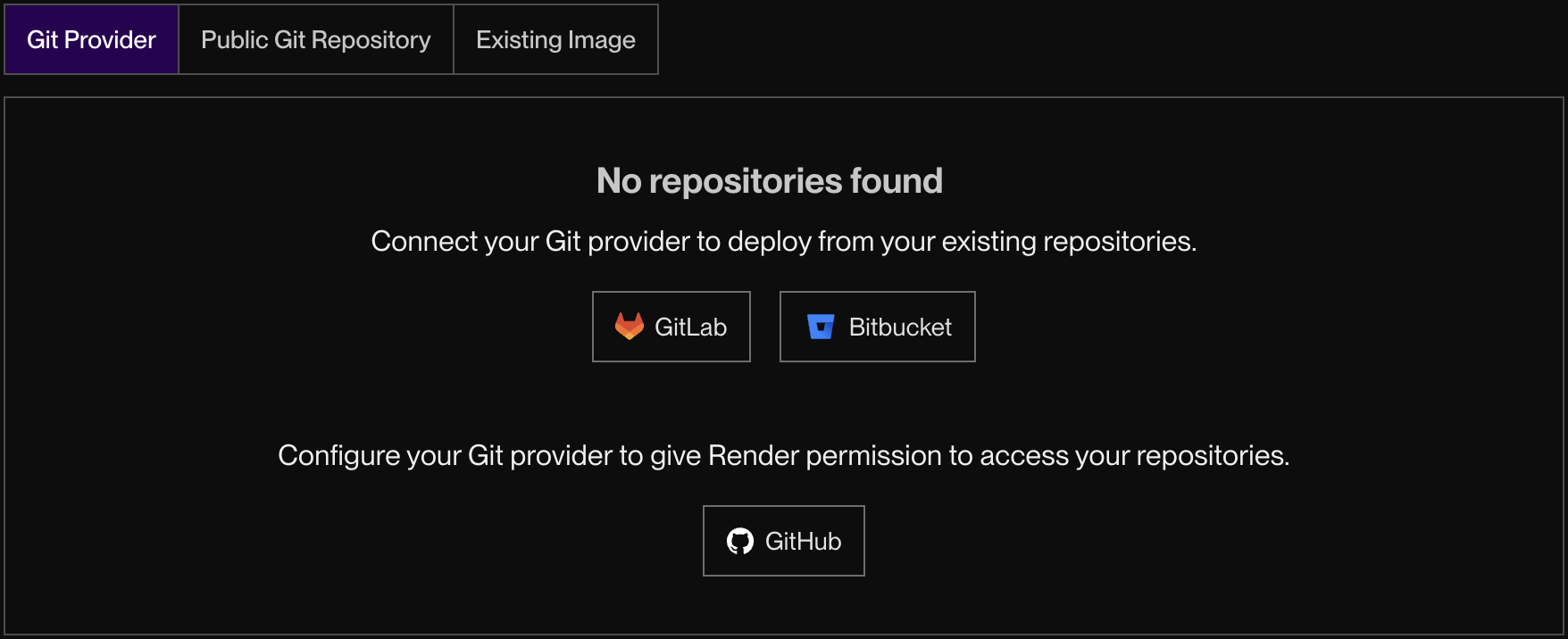 Provide Render access to your repositories