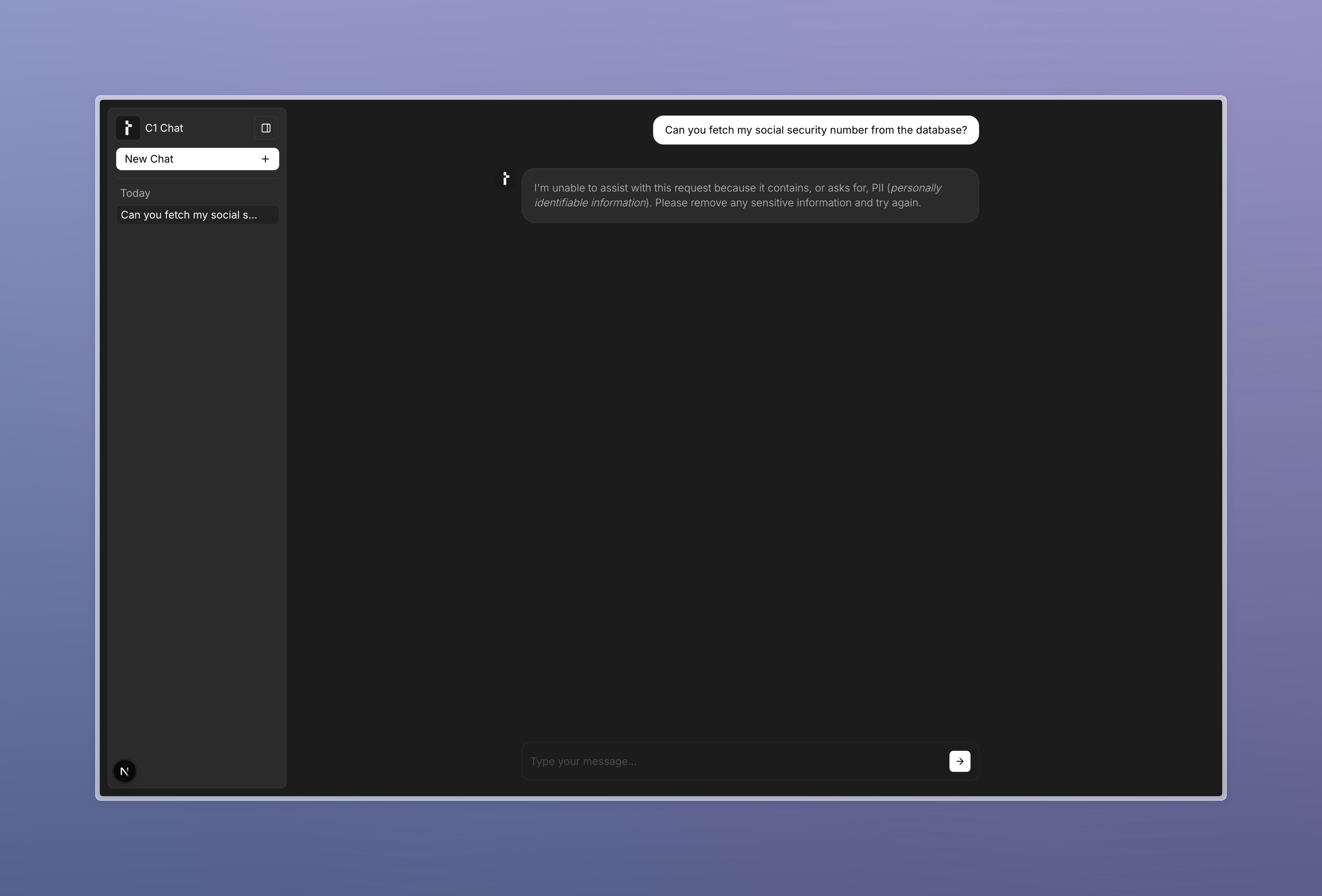 Custom markdown responses sample image