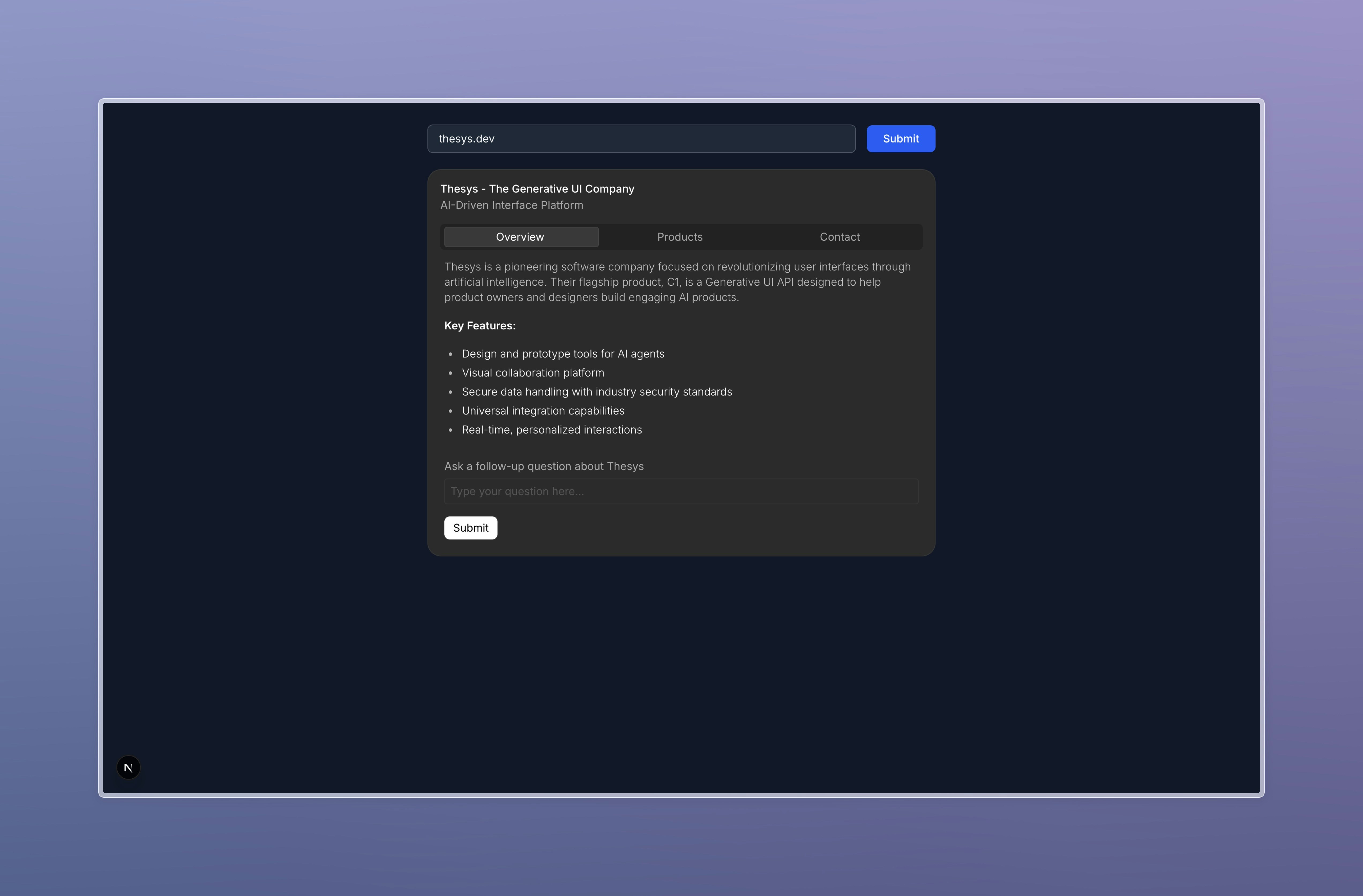 Company research agent with tool calling
