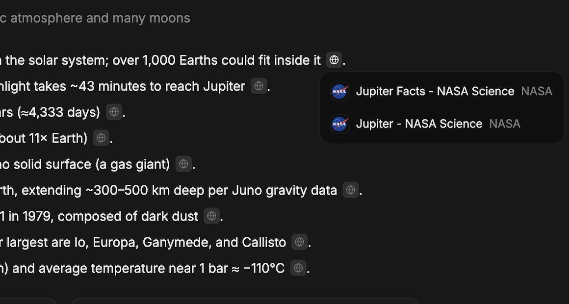 Citations and Source Links Example