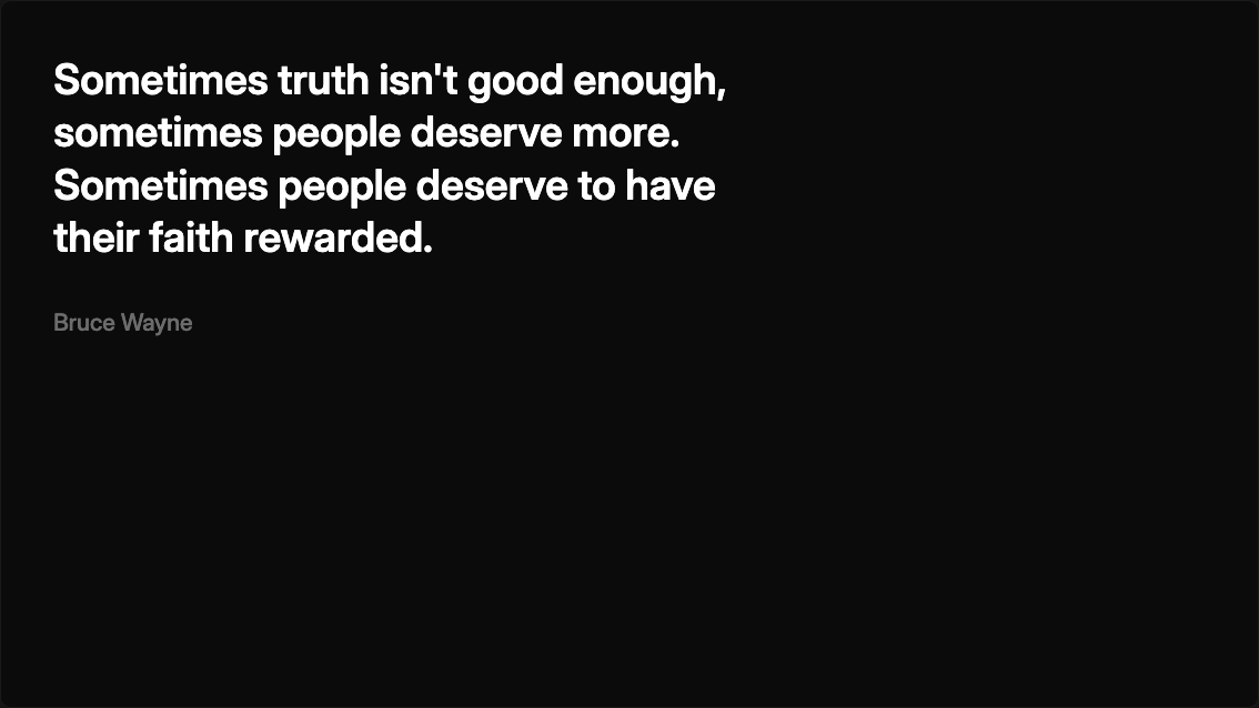 Quote at the top