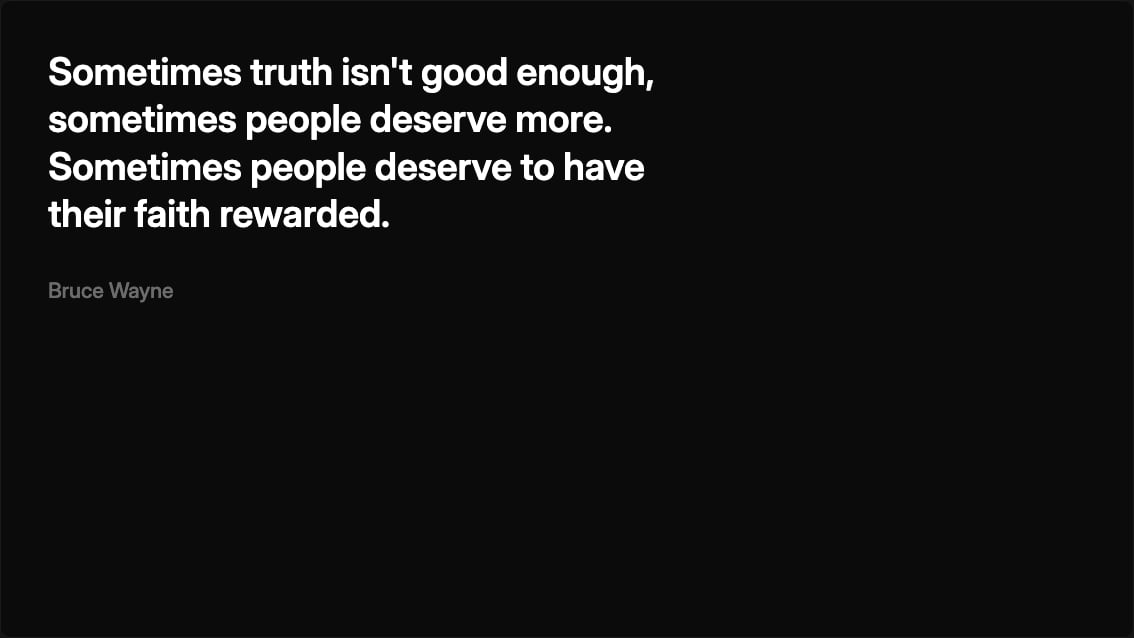 Quote at the top