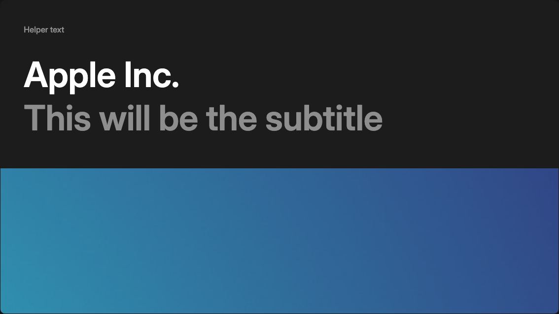 Title at the top