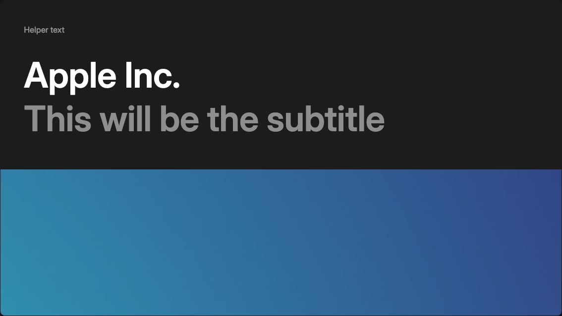 Title at the top