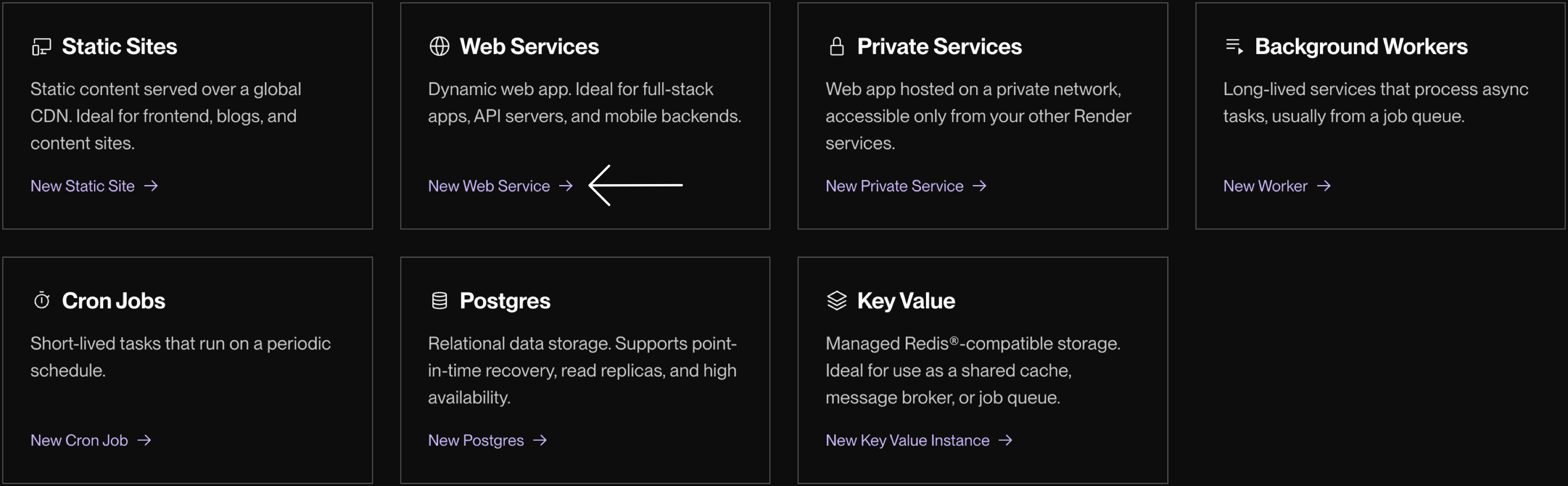 Create new web service