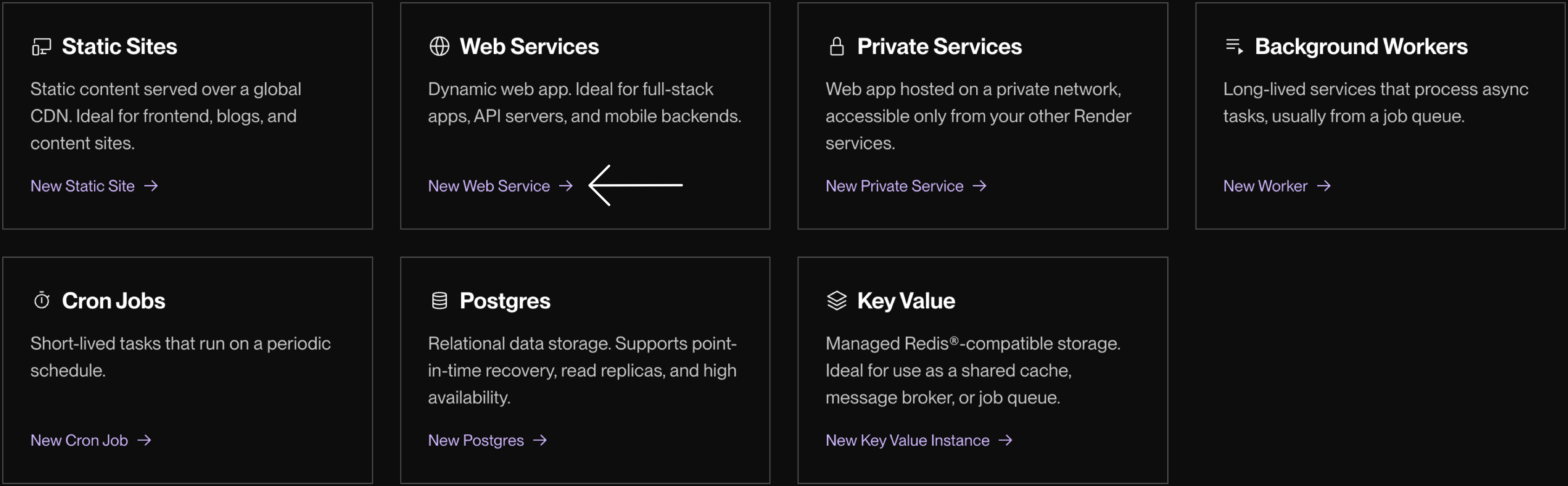 Create new web service