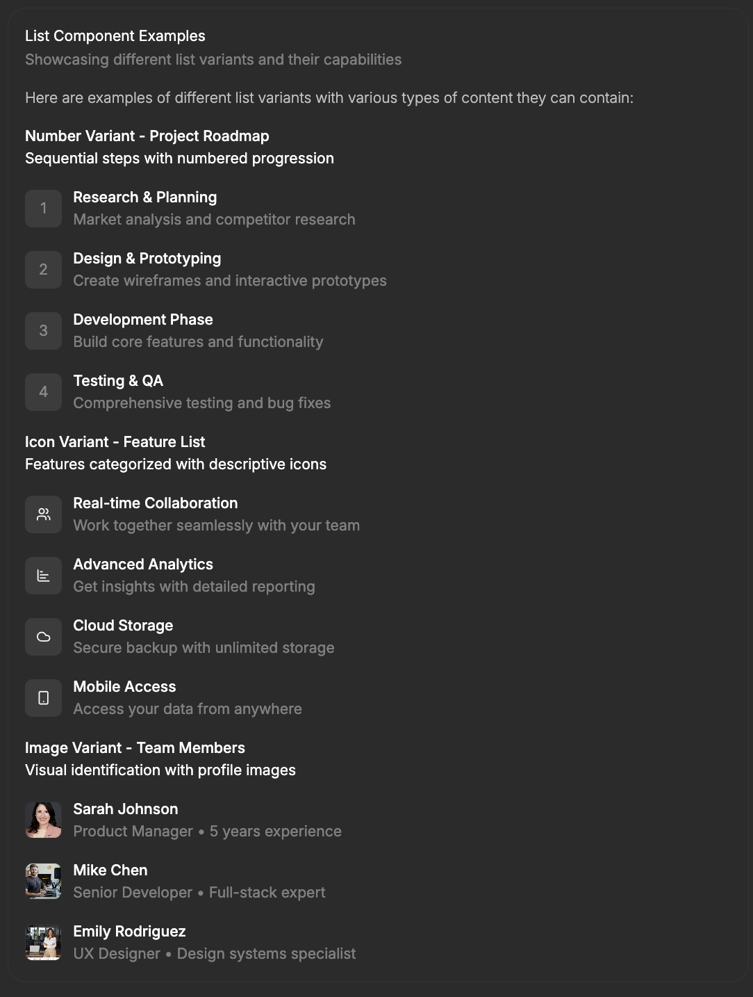 List Example