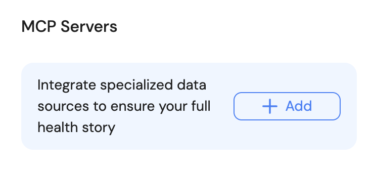 Add MCP button in the Drive interface
