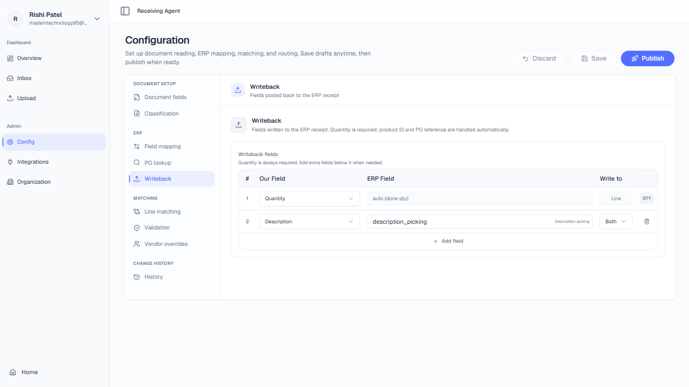 Writeback Settings