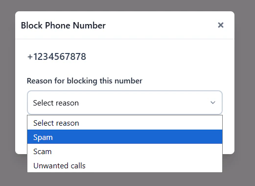 Reasonforblocking