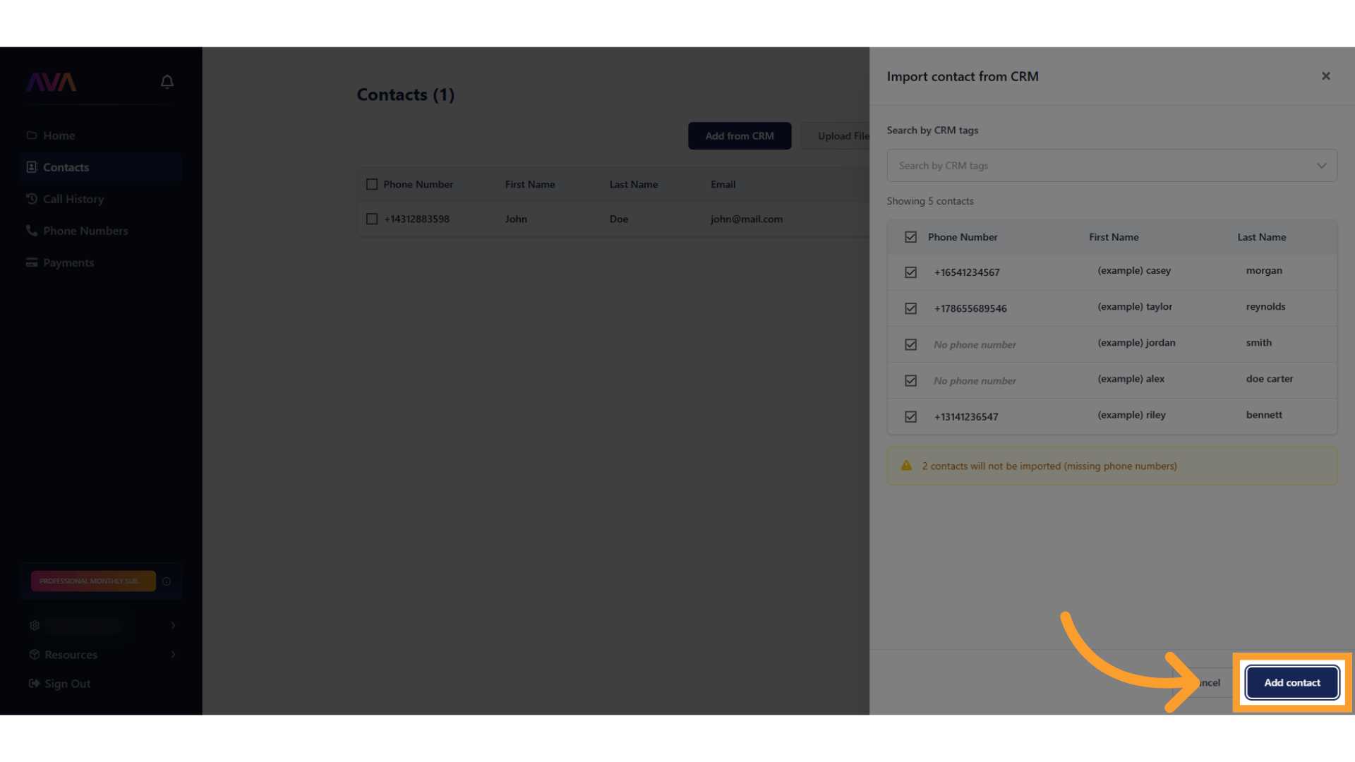 Importaddlist Pn