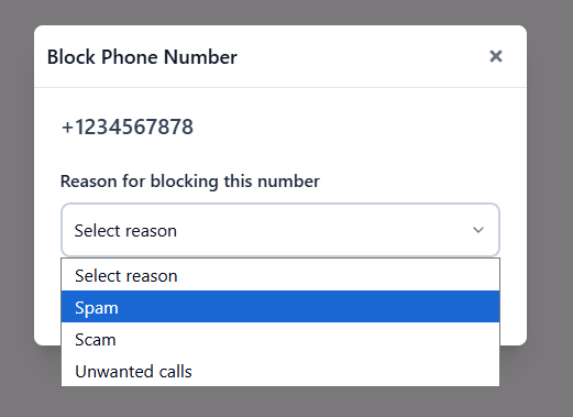 Reasonforblocking