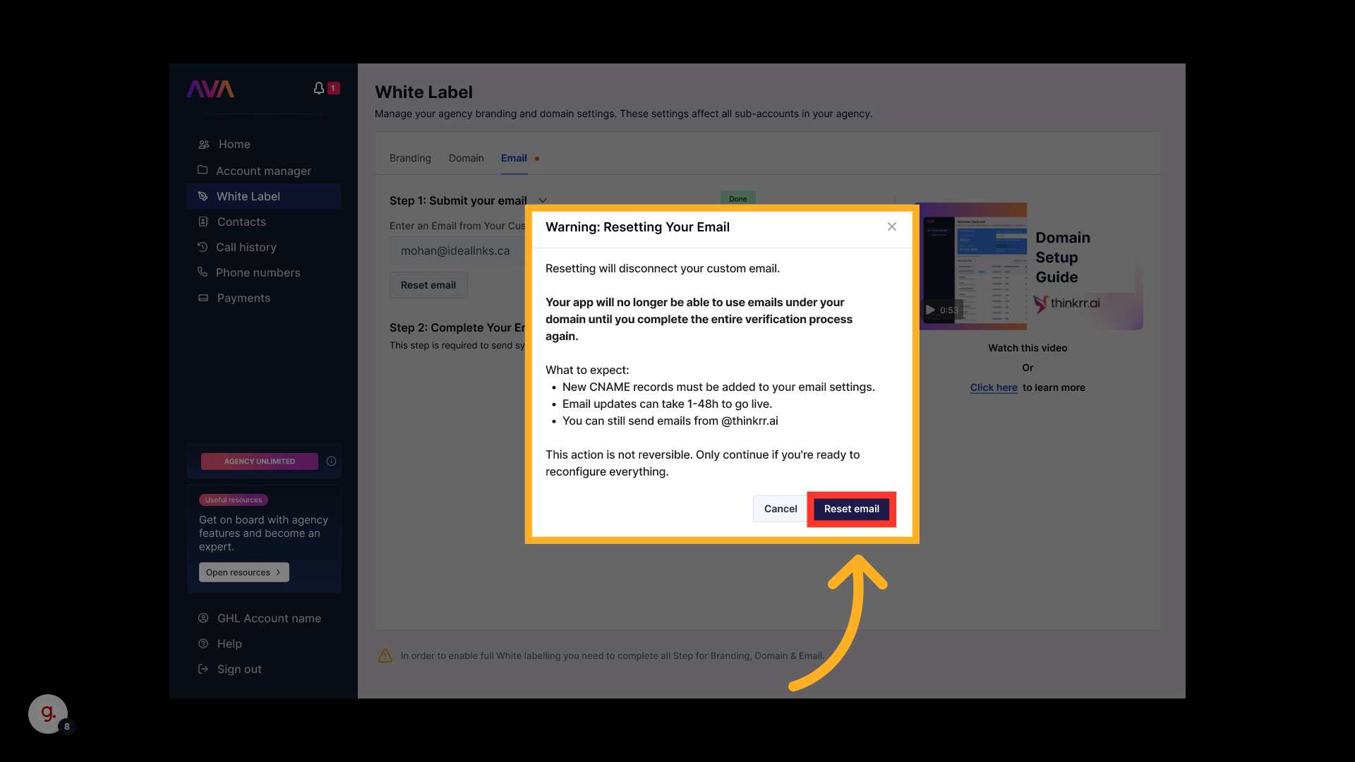 Resetemail Pn
