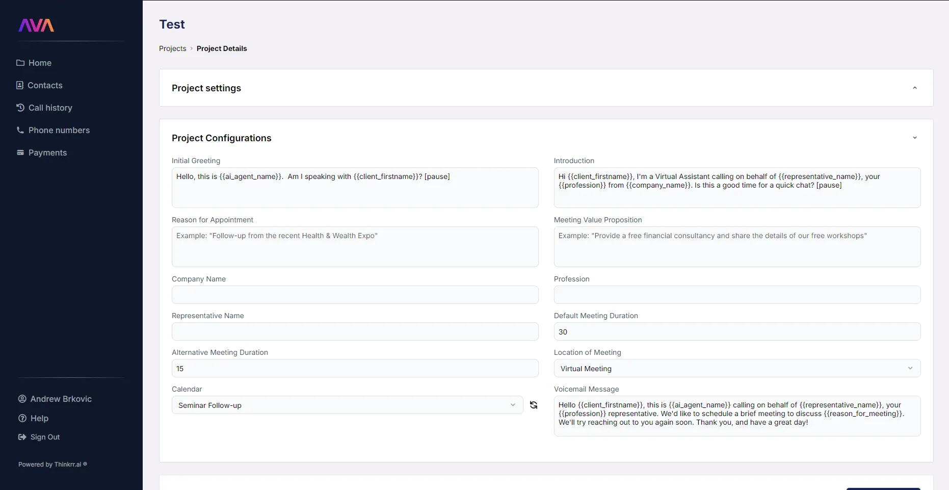Project Settings Pn