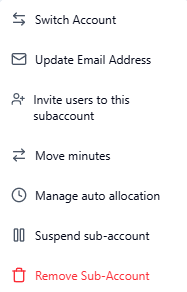 Suspend Sub Acc