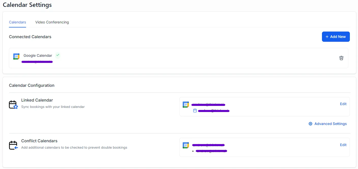 GHL Calendar Settings