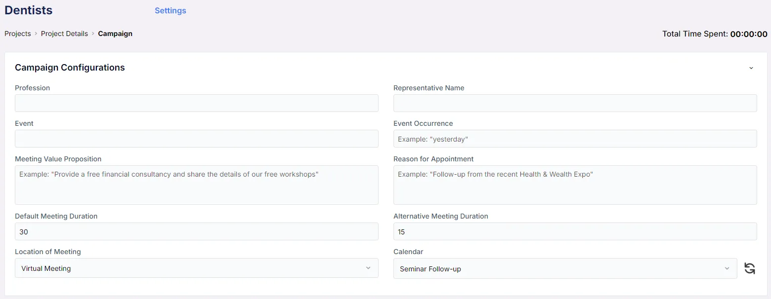 GHL Calendar Settings