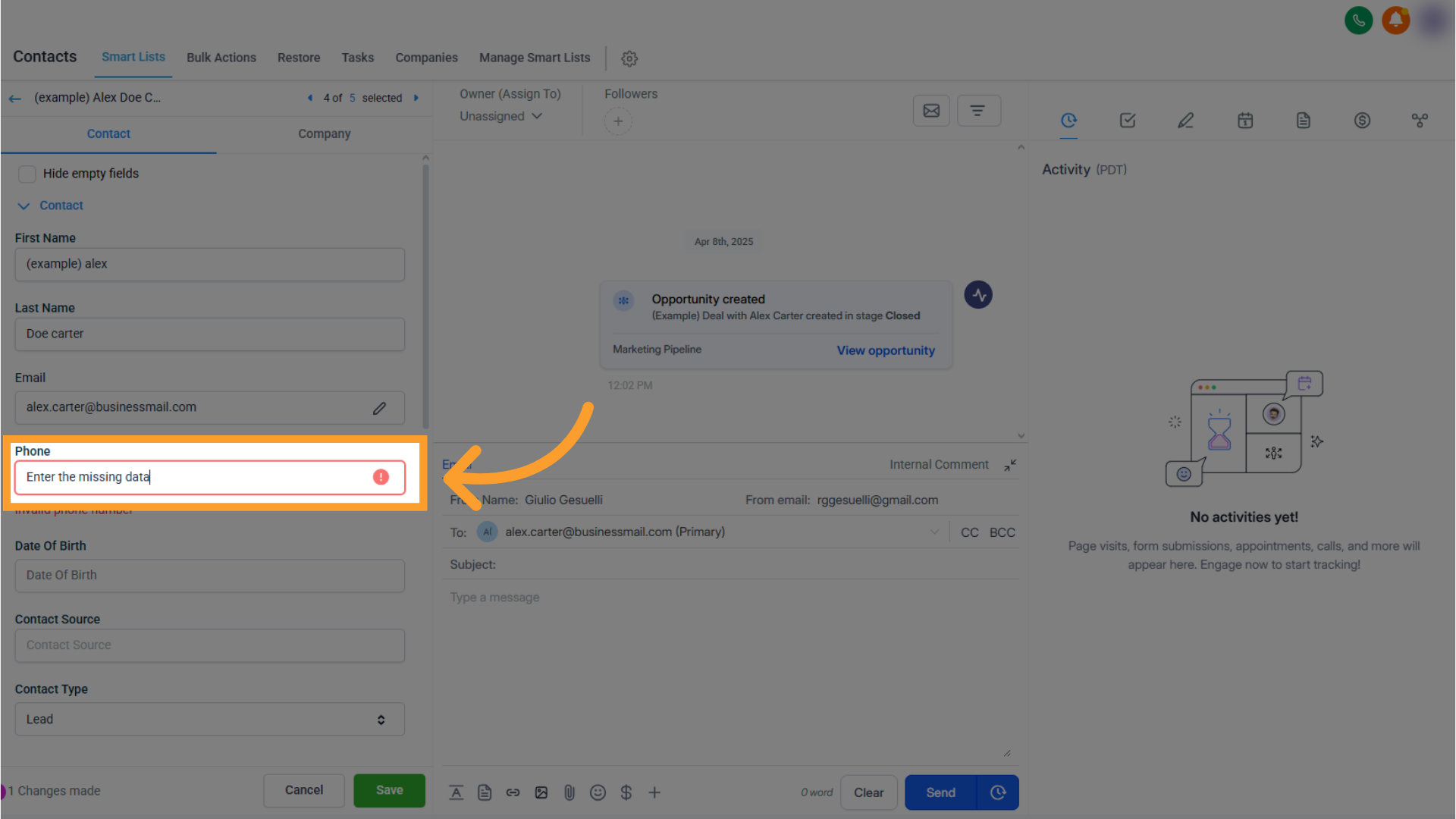 Entermissingdata Pn