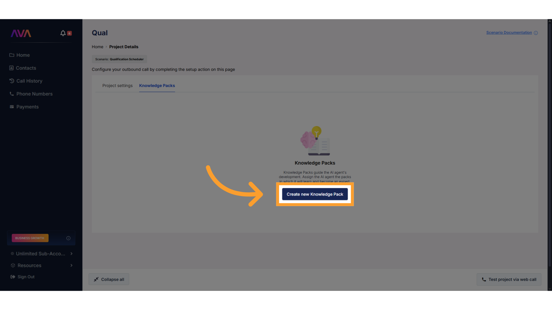 Create outbound pack
