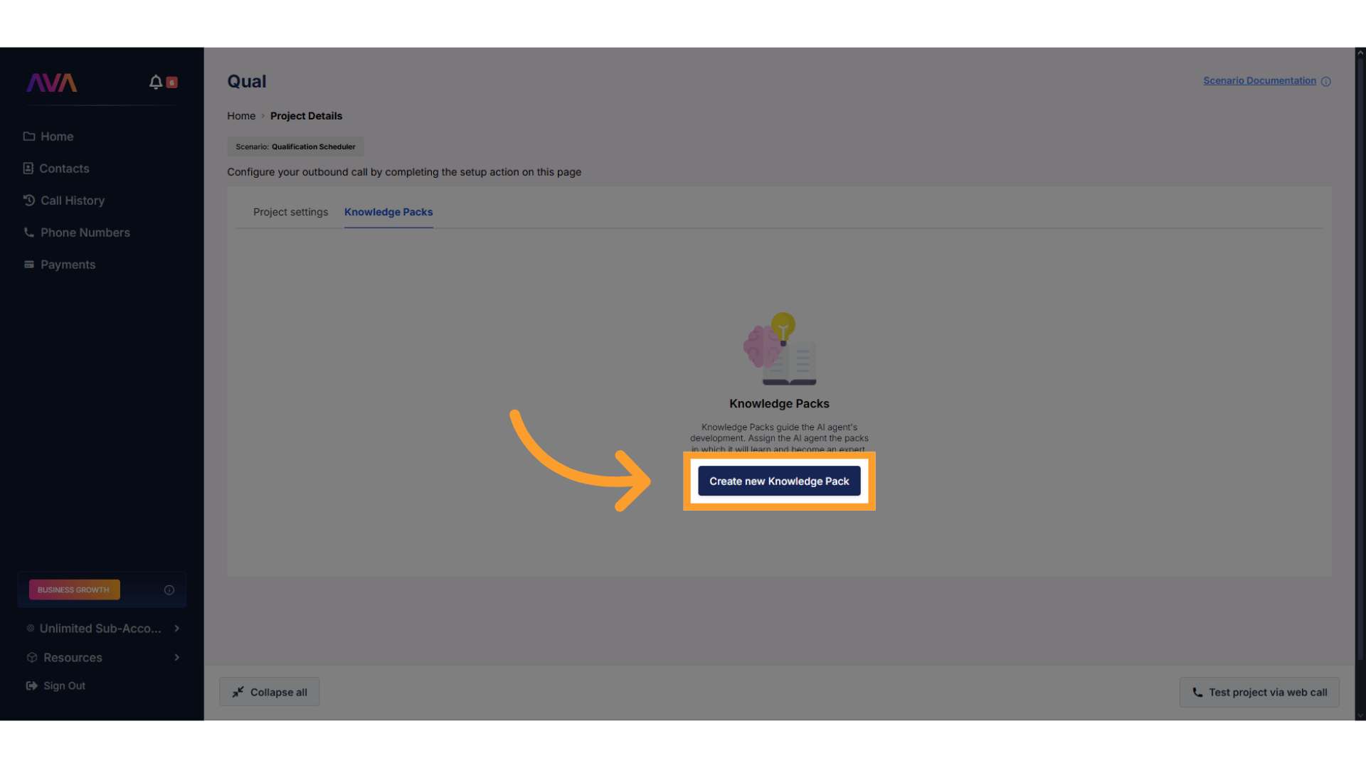 Create outbound pack
