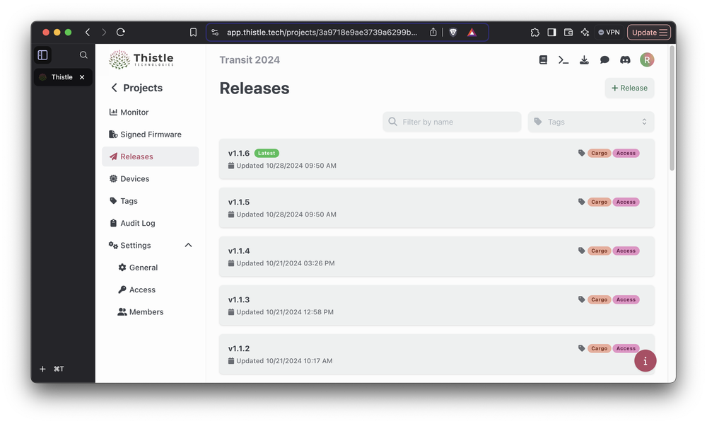 Thistle Control Center