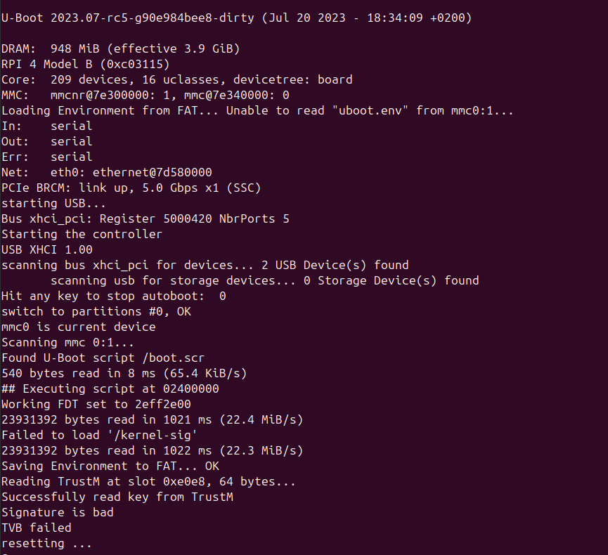 Expected TVB Boot Failure