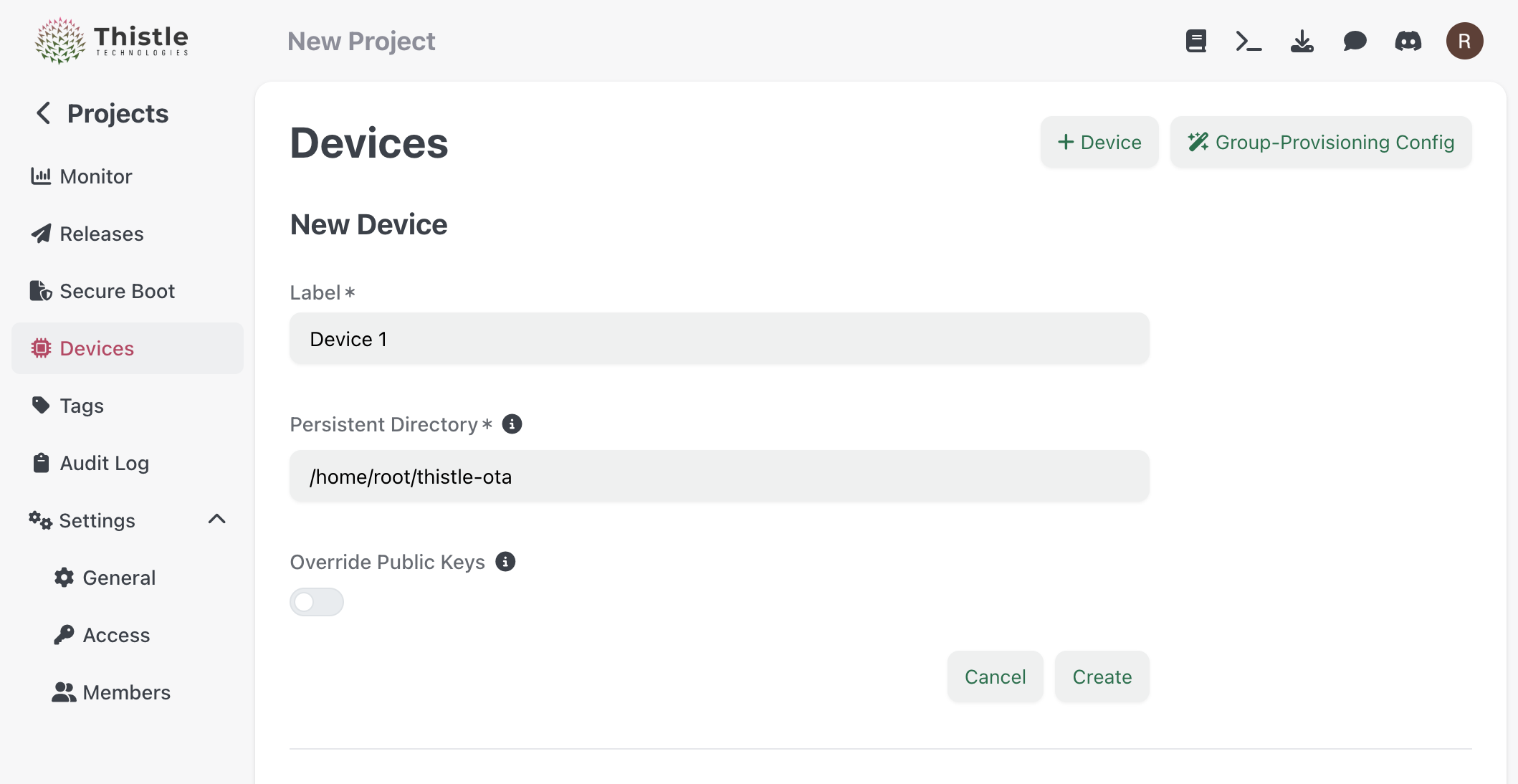 Device Configuration