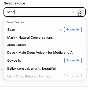 Custom Voice Selector