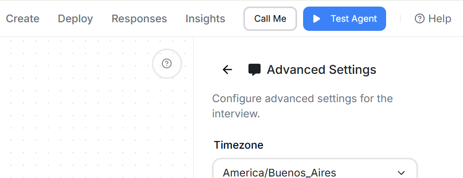 Testing entry point in the Agent Builder