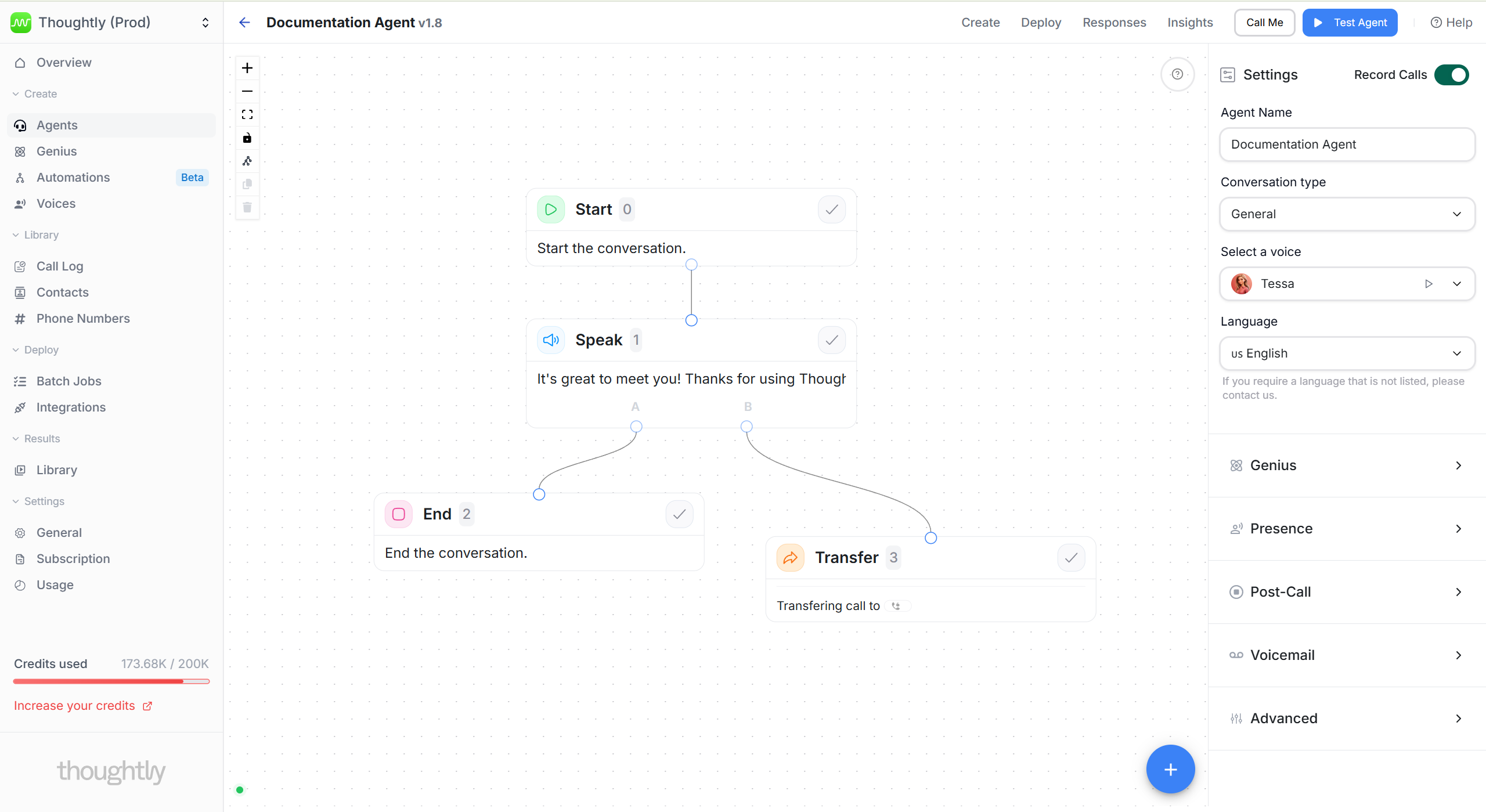 Available node types in the Agent Builder