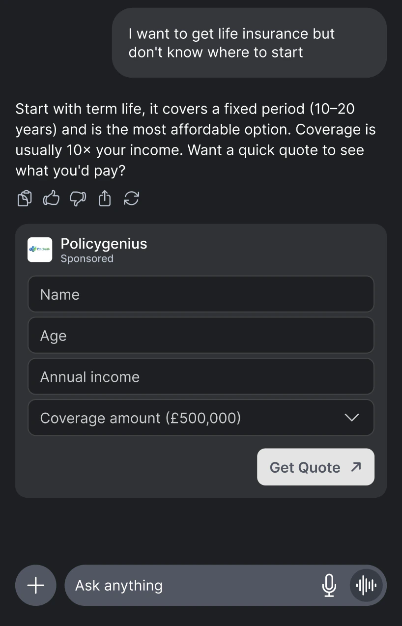 Sponsored poll example